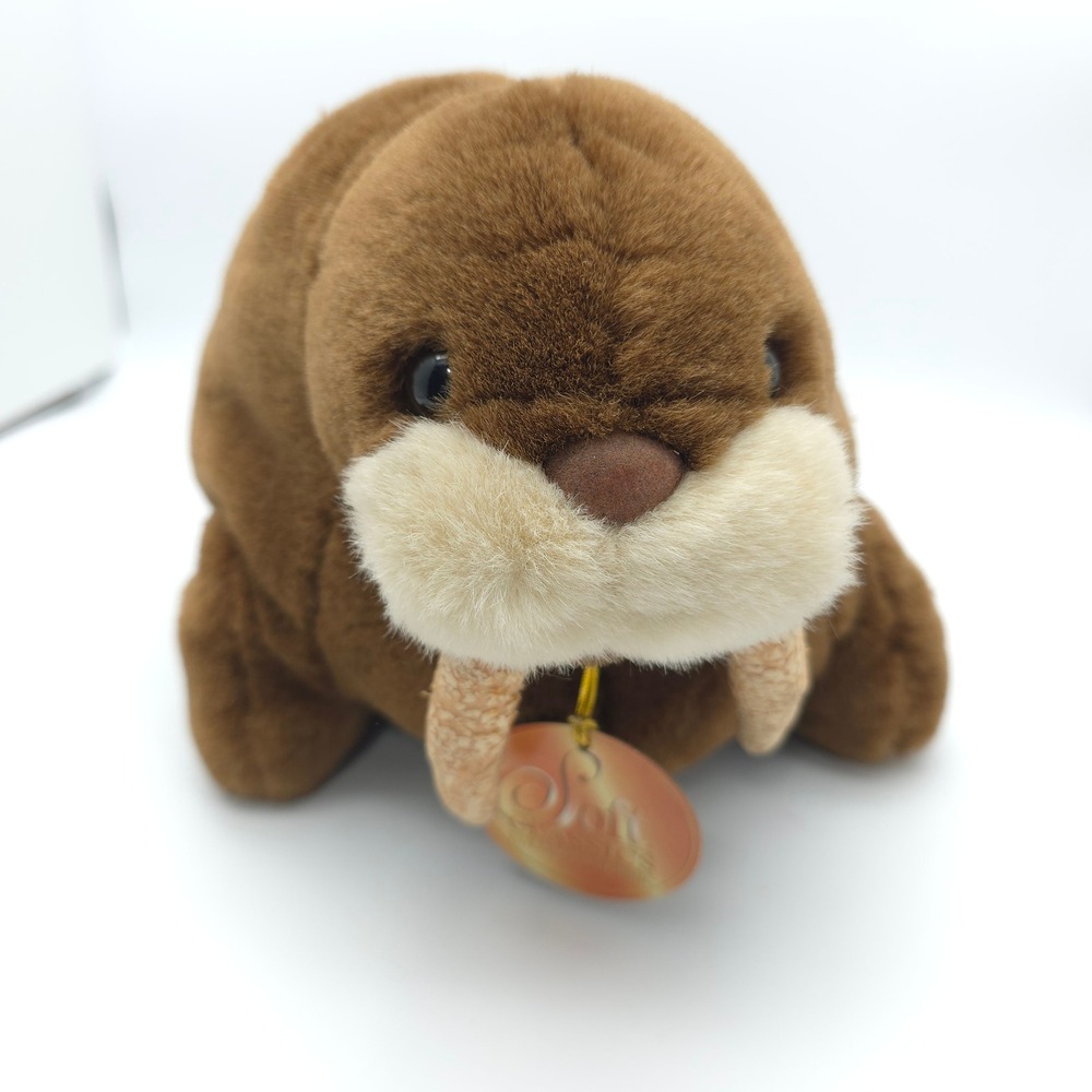 Soft Classics Walrus Plush Toys R Us 1995 Vintage Brown Faux Leather Tusks 12in